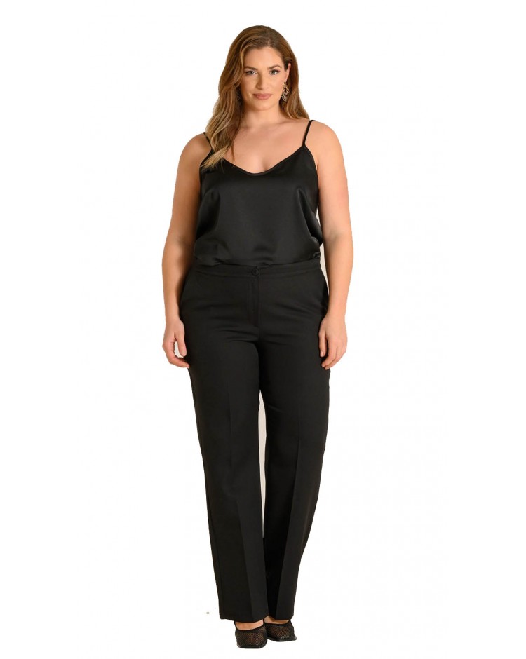 Μπλούζα σατέν lingerie plu size 10386