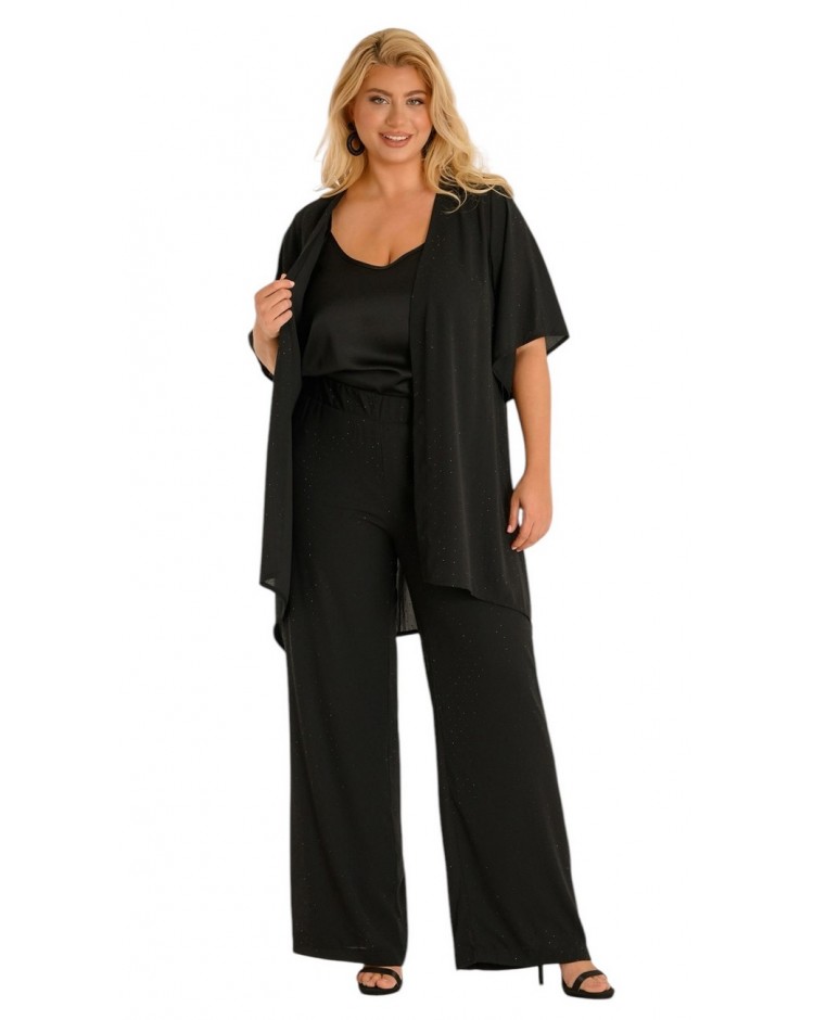 Παντελόνα με στρας plus size 10787