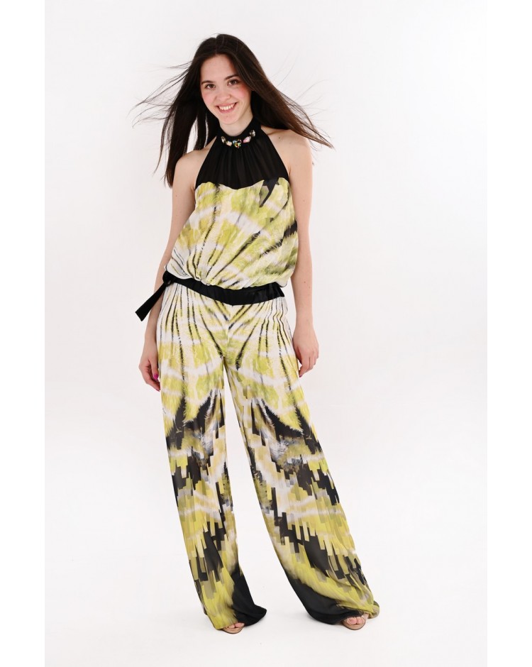 Φόρμα ολόσωμη με δέσιμο στο λαιμό και πέτρες swarovski 1450