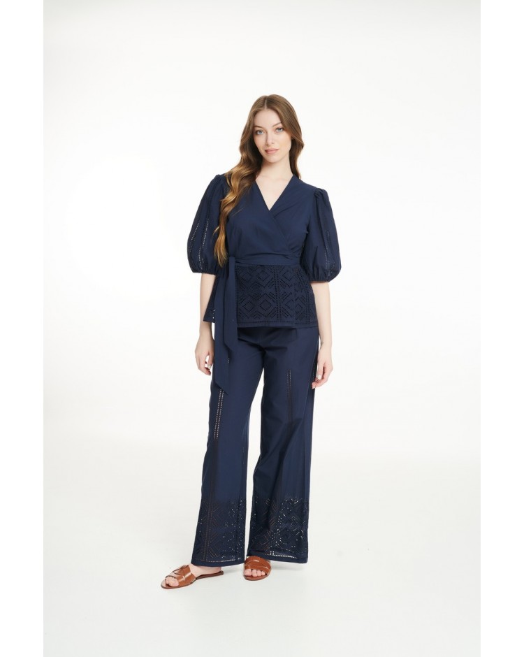 Παντελόνα embroidery 100%cot 24-398-00